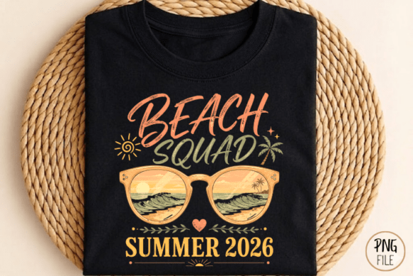 Beach Squad, Summer 2026 Sunset PNG