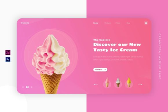 Creamysta | Landing Page: Your Next Creative Design Asset