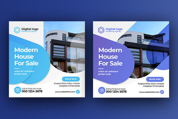 Create Stunning Real Estate Social Media Banner Bundle Designs