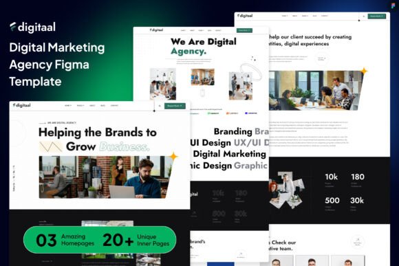 Figma UI Digital Marketing Agency Template