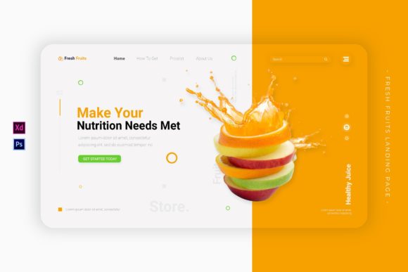 Fresh Fruits Landing Page Template: A Modern Design Starter
