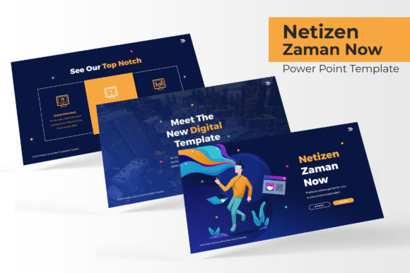 Netizen Zaman Now Power Point Template: Modern Presentation Design