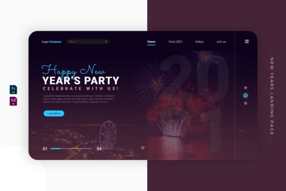 New Years Fireworkiys | Landing Page