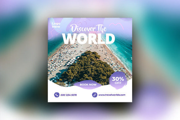Travel Adventure Social Media Post PSD